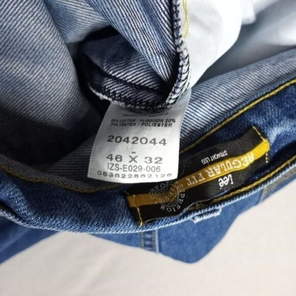 LEE Regular Fit Straight Leg Men's Denim Jeans Sz. 46x32 - Picture 8 of 8